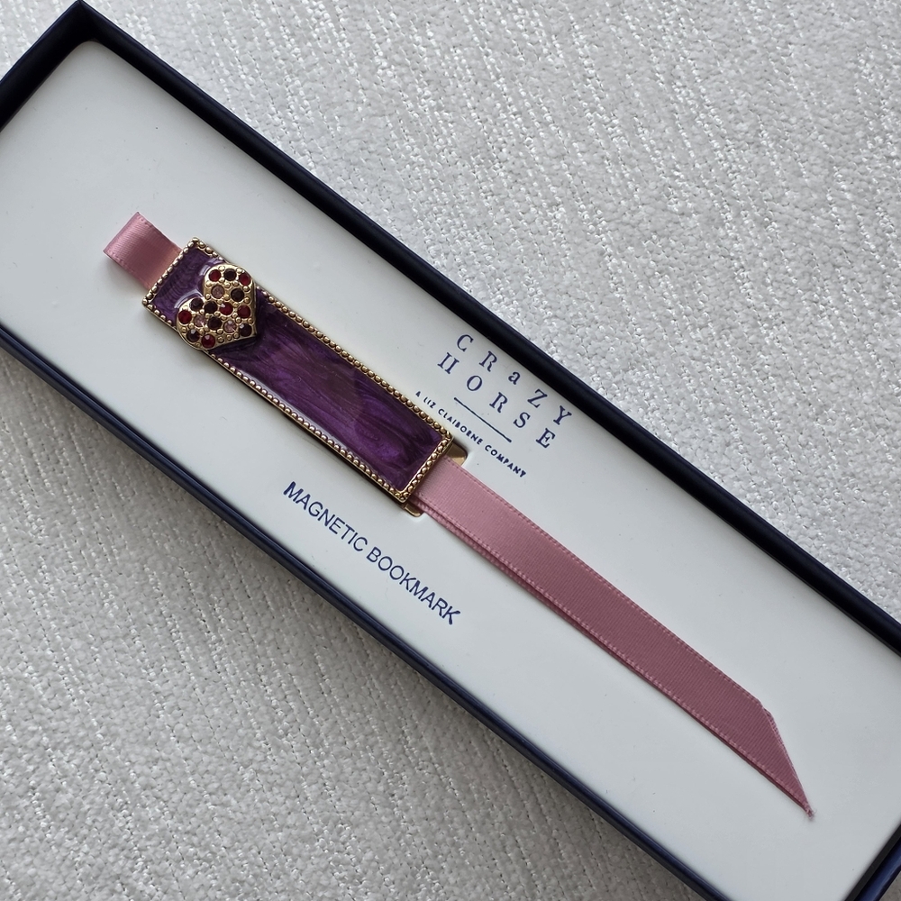 Crazy Horse Purple and Pink Magnetic Bookmark